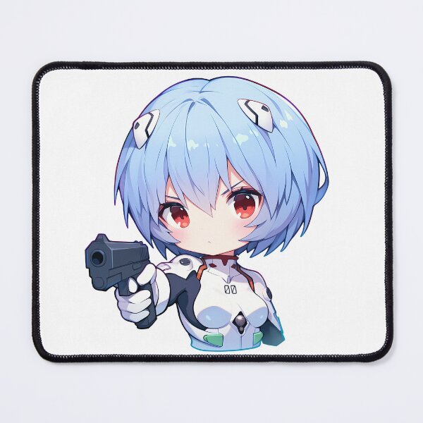 Item preview, Rei Ayanami Neon Genesis Irina Shidou High School DxD Anime Chibi Gun designed and sold by PMartistStudio.