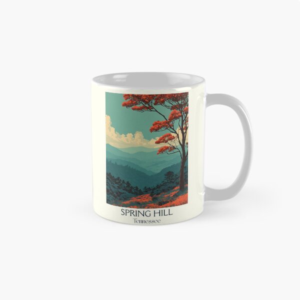 Item preview, Spring Hill Tennessee Retro Wall Art | Middle Tennessee Hills designed and sold by TuncGK.