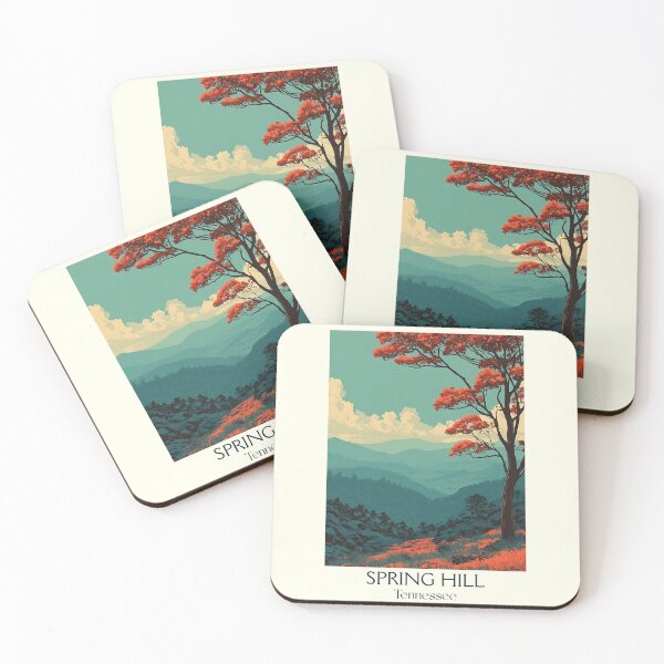 Item preview, Spring Hill Tennessee Retro Wall Art | Middle Tennessee Hills designed and sold by TuncGK.