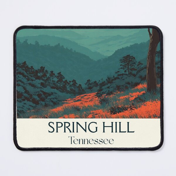 Item preview, Spring Hill Tennessee Retro Wall Art | Middle Tennessee Hills designed and sold by TuncGK.