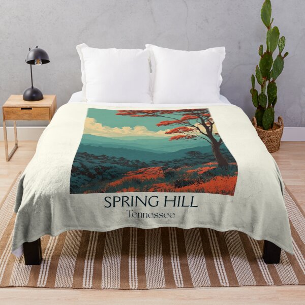 Item preview, Spring Hill Tennessee Retro Wall Art | Middle Tennessee Hills designed and sold by TuncGK.