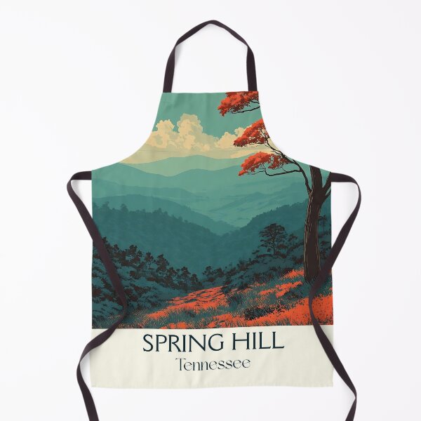 Item preview, Spring Hill Tennessee Retro Wall Art | Middle Tennessee Hills designed and sold by TuncGK.