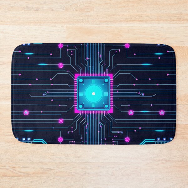Item preview, Neon Cybercircuit Trace Grid 9 designed and sold by Tom-Johnson.