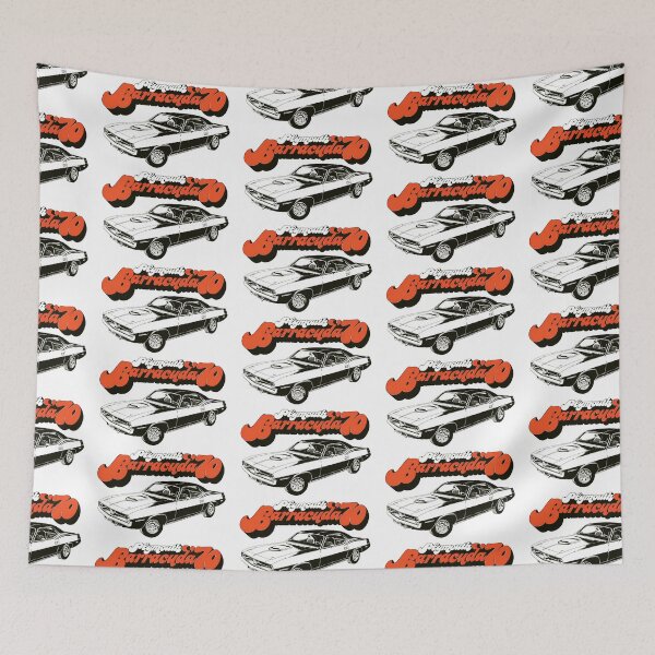 Item preview, 1970 Plymouth Barracuda - orange print designed and sold by retropetrol.