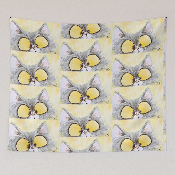 Item preview, Curious Kitty designed and sold by Janie Farist Watercolor.