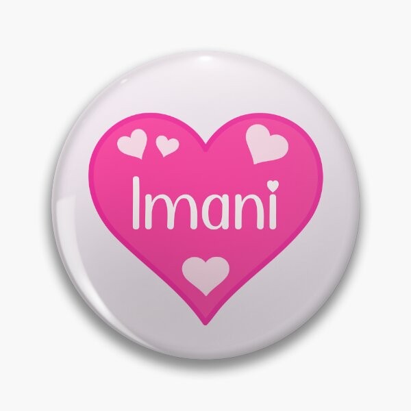 Item preview, Imani Name Pink Heart  designed and sold by Jeallan Designs.