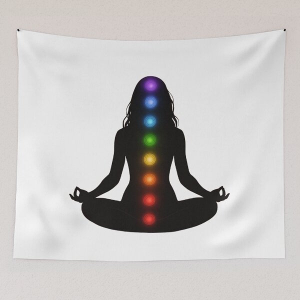 Item preview, Meditating Woman Seven Chakra designed and sold by kharatsuchita.