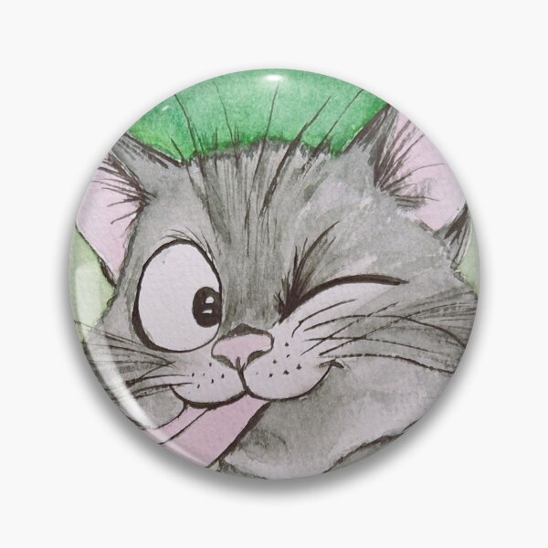 Item preview, Goofy Kitty designed and sold by Janie Farist Watercolor.