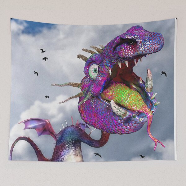Item preview, Dragon mobbed by birds designed and sold by Global-Artists.