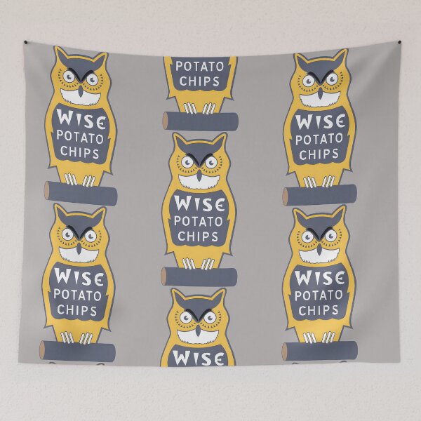 Item preview, Retro Orange & Blue Owl Character Art designed and sold by TiffanyTumba.