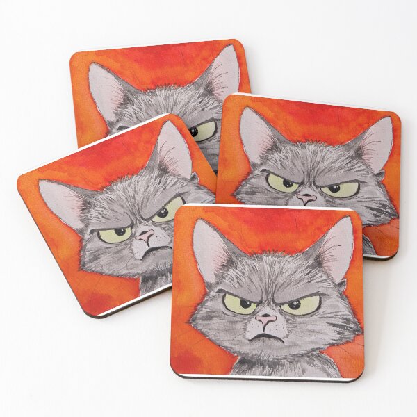 Item preview, Angry Kitty designed and sold by Janie Farist Watercolor.