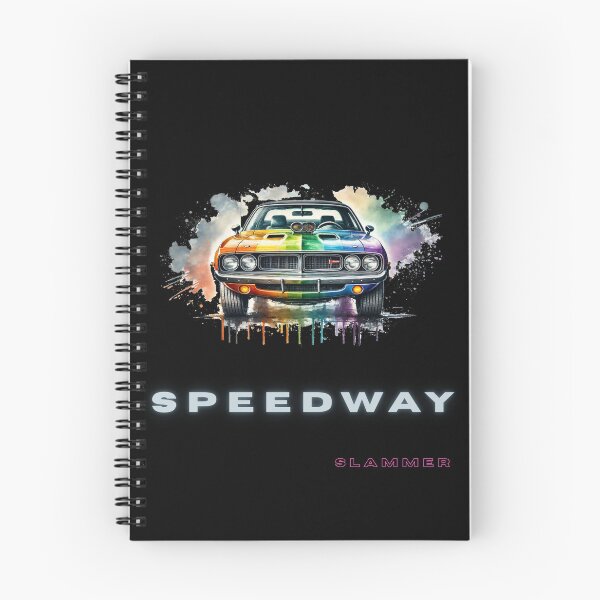 Item preview, Speedway Slammer Retro Muscle Car Multicolor Art T-Shirt designed and sold by WonderMix.