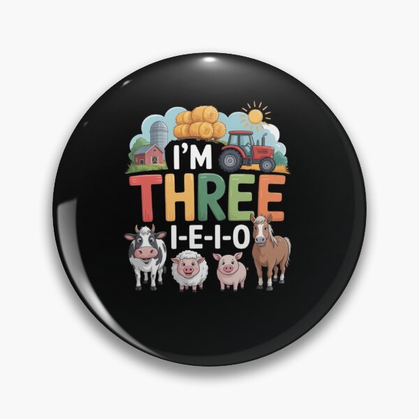 Item preview, I'm Three I-E-I-O 3 Years Old Farm Animal designed and sold by BHMARTS.