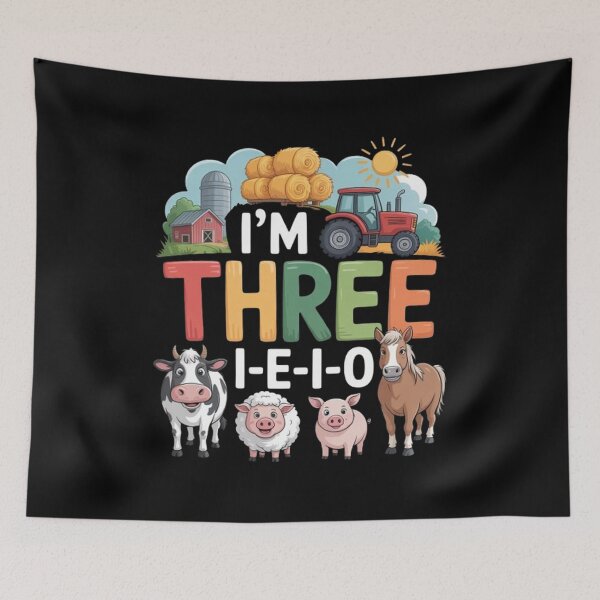 Item preview, I'm Three I-E-I-O 3 Years Old Farm Animal designed and sold by BHMARTS.