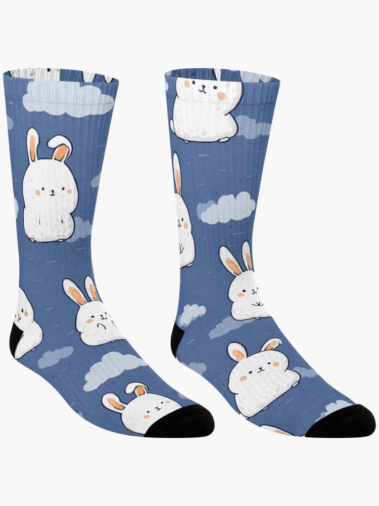Thumbnail 3 of 5, Socks, Cute Rabbit Pattern designed and sold by bapupa.