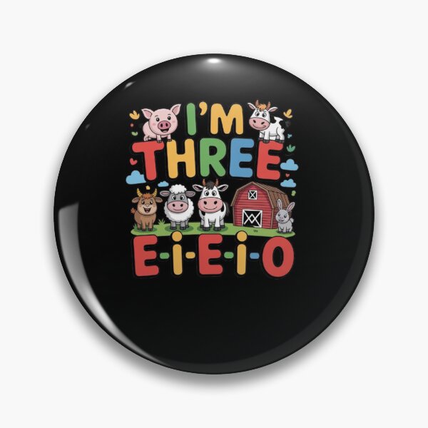 Item preview, I'm Three I-E-I-O 3 Years Old Farm Animal designed and sold by BHMARTS.