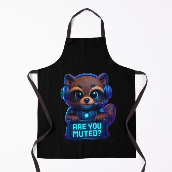 Item preview, Neon Raccoon Gamer - Are You Muted? designed and sold by Derpy Lab .