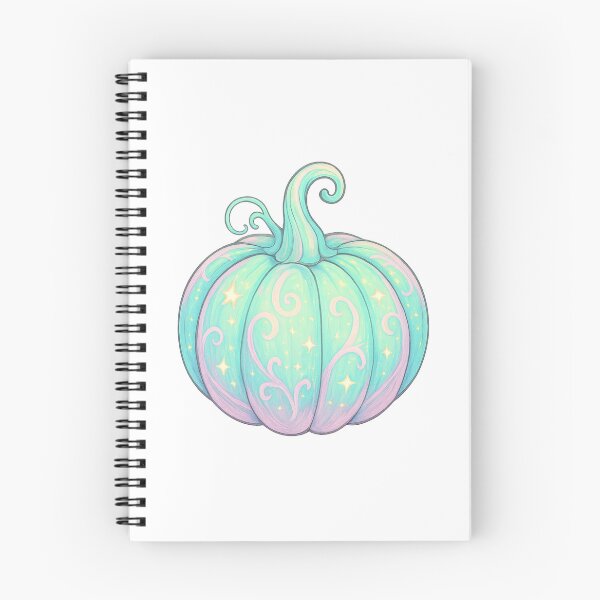 Aperçu de l'œuvre Citrouille magique pastel – Art lumineux fantastique d'Halloween créée et vendue par Liv Solara.