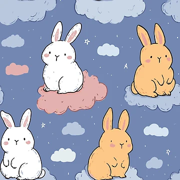 Artwork thumbnail, Sweet Rabbit Pattern by bapupa
