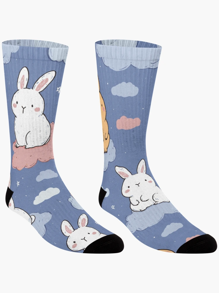 Thumbnail 3 of 5, Socks, Sweet Rabbit Pattern designed and sold by bapupa.