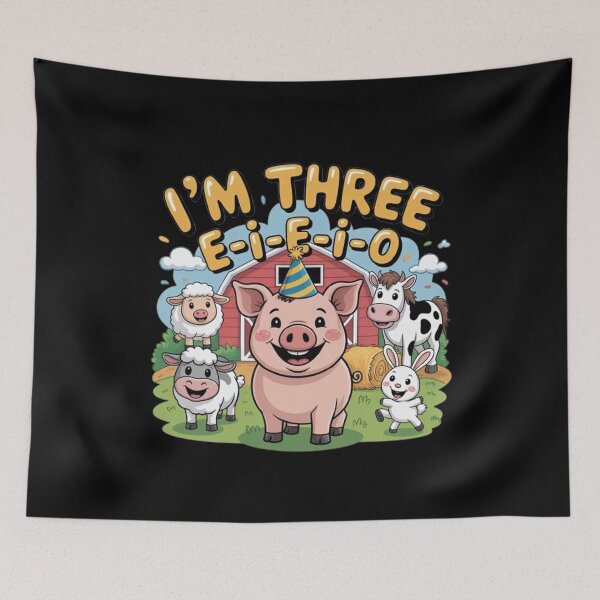 Item preview, I'm Three I-E-I-O 3 Years Old Farm Animal  designed and sold by BHMARTS.