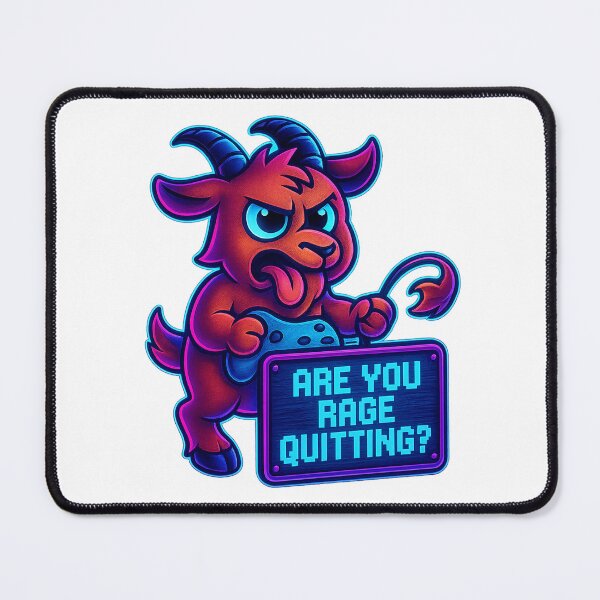 Item preview, Neon Goat Gamer - Rage Quitting? designed and sold by Derpy Lab .