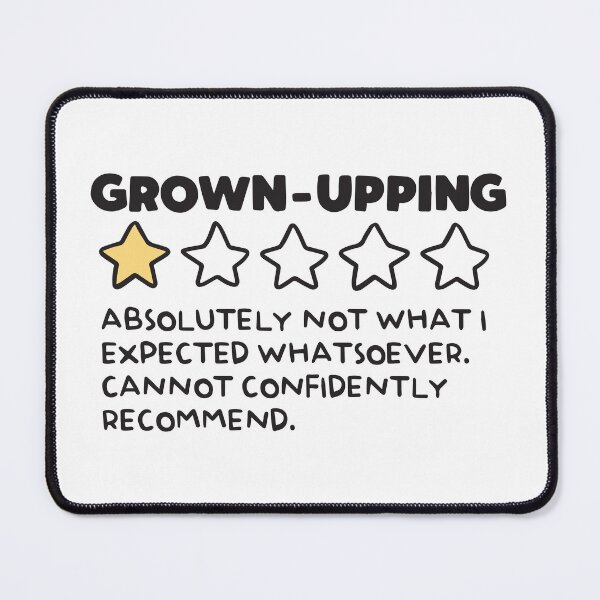 Item preview, Grown-Up Adulting 1 Star Review designed and sold by BrownHorse90s.
