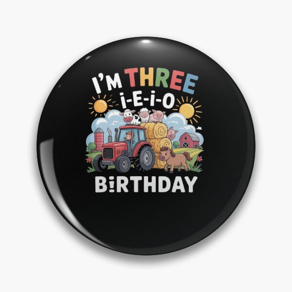 Item preview, I'm Three I-E-I-O 3 Years Old Farm Animal  designed and sold by BHMARTS.