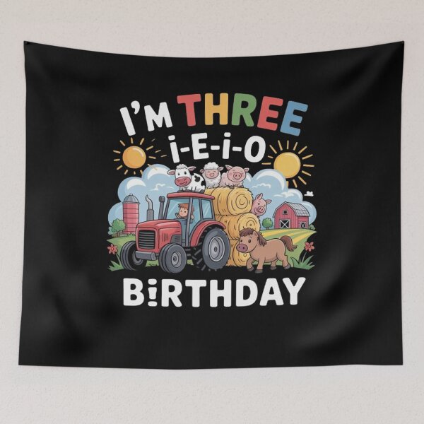 Item preview, I'm Three I-E-I-O 3 Years Old Farm Animal  designed and sold by BHMARTS.