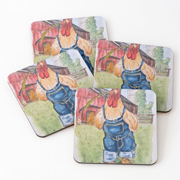 Item preview, Rod, the Redneck Rooster designed and sold by Janie Farist Watercolor.