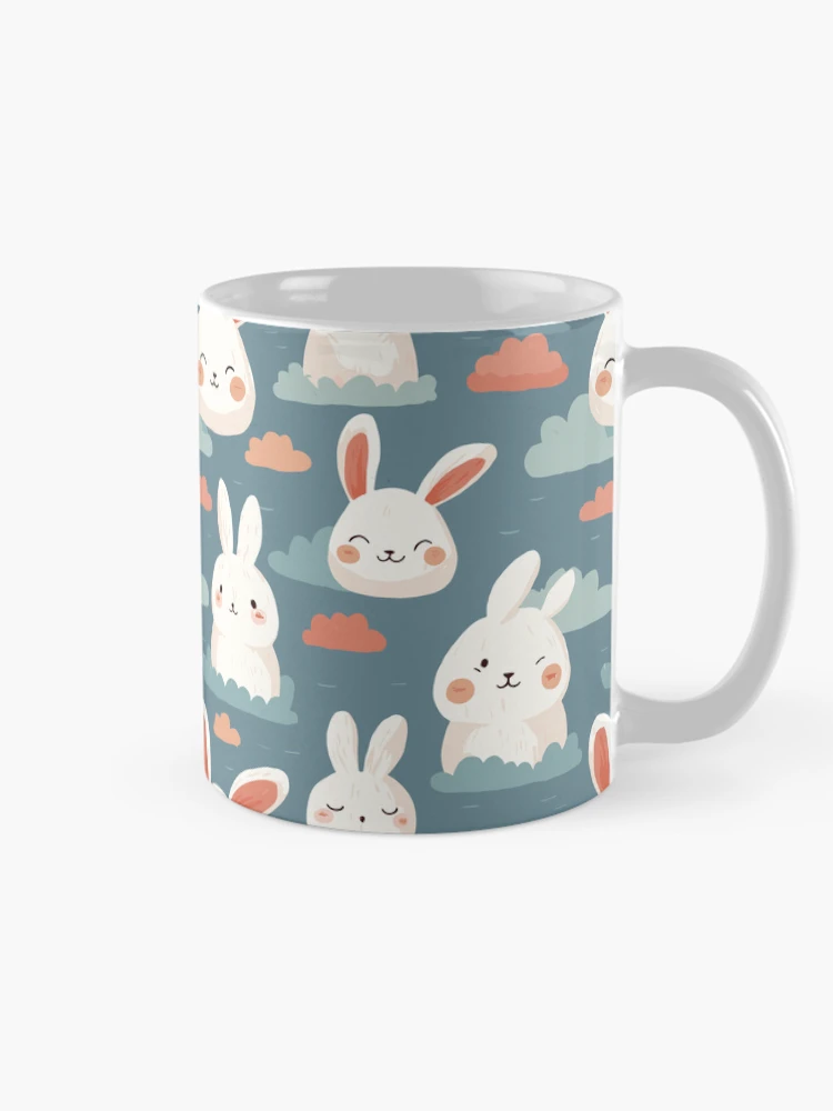 Thumbnail 3 of 6, Coffee Mug, Charming Rabbit Pattern designed and sold by bapupa.