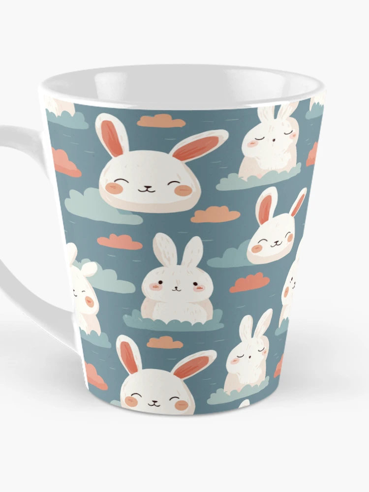 Thumbnail 3 of 4, Coffee Mug, Charming Rabbit Pattern designed and sold by bapupa.