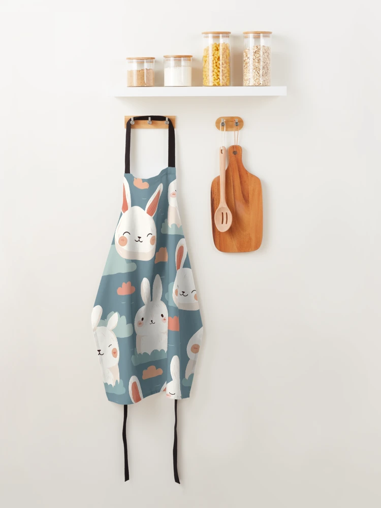 Thumbnail 4 of 6, Apron, Charming Rabbit Pattern designed and sold by bapupa.