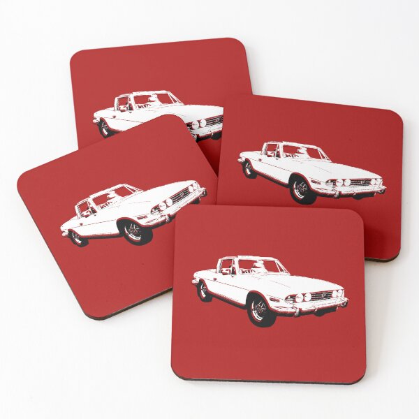Item preview, Triumph Stag classic 1970s British car front quarter block split black/white designed and sold by soitwouldseem.