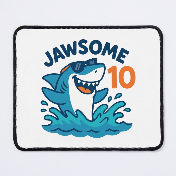 Item preview, Jawsome 10th Birthday Shark Kids Ocean Party designed and sold by Blok45.