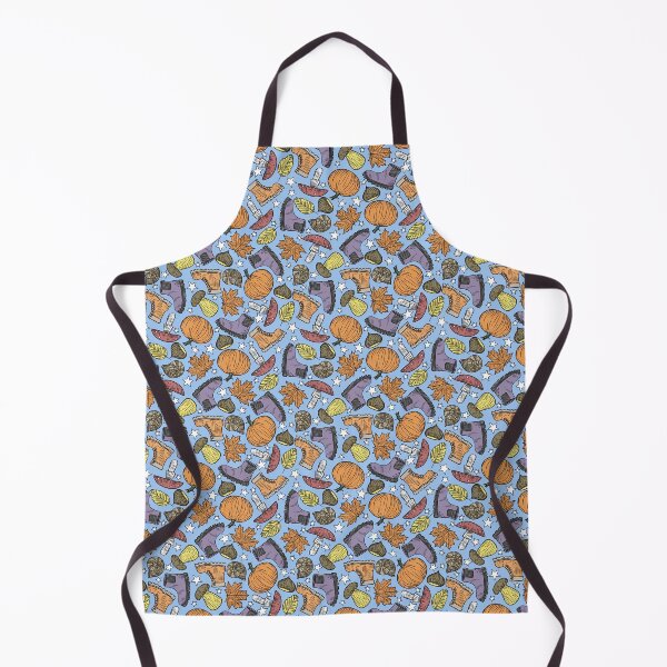 Item preview, Fall Items Tossed Pattern Autumn Mood Blue designed and sold by Carlo-Atzei.