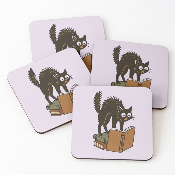 Item preview, Ghost Books Scared Black Cat Reading a Haunted Book designed and sold by Meandmyshop.
