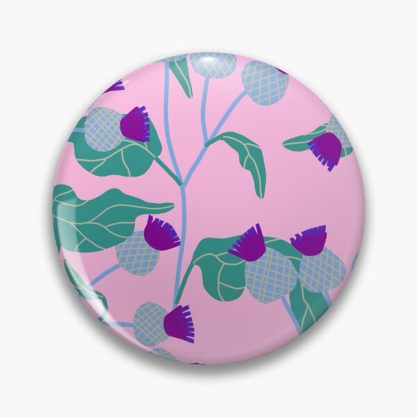 Item preview, Burdock. Hand drawn pattern on pink background designed and sold by HannaShvaikova.