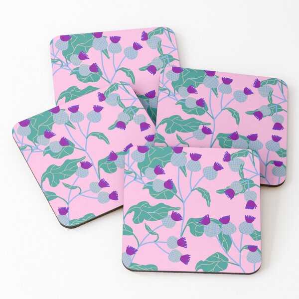Item preview, Burdock. Hand drawn pattern on pink background designed and sold by HannaShvaikova.