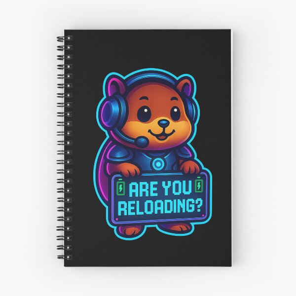 Item preview, Neon Gamer Hamster - Are You Reloading? designed and sold by Derpy Lab .