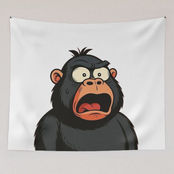 Item preview, A gorilla looks scared and shocked designed and sold by kyokyyosei.