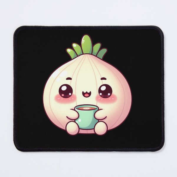 Item preview, Kawaii Onion Drinking Hot Tea designed and sold by Cuteartistbe.