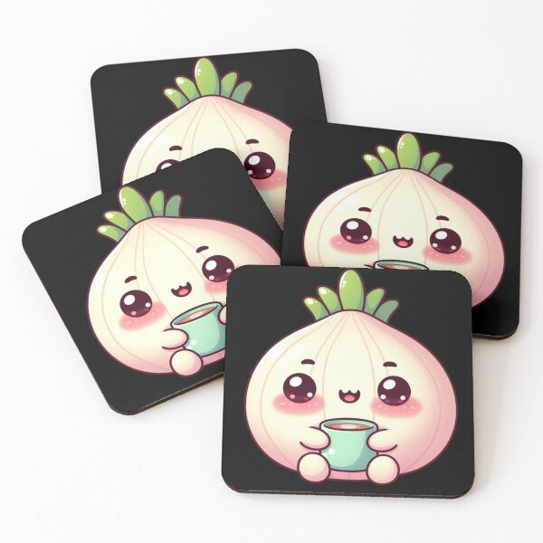 Item preview, Kawaii Onion Drinking Hot Tea designed and sold by Cuteartistbe.