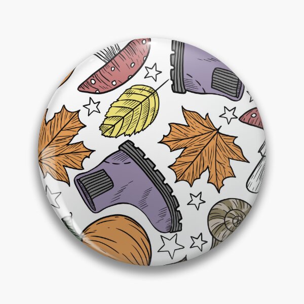 Item preview, Fall Items Tossed Pattern Autumn Mood White designed and sold by Carlo-Atzei.