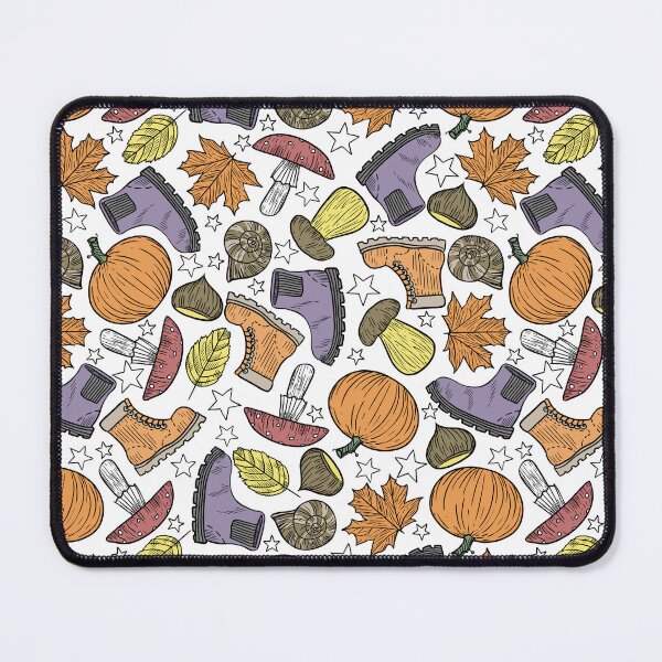 Item preview, Fall Items Tossed Pattern Autumn Mood White designed and sold by Carlo-Atzei.