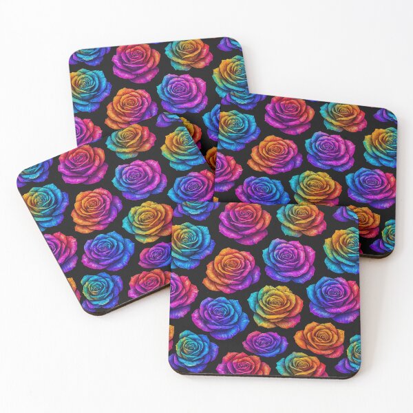 Item preview, Vibrant Rainbow Roses Pattern designed and sold by Zenvo.