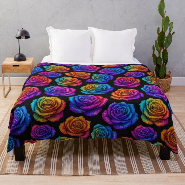 Item preview, Vibrant Rainbow Roses Pattern designed and sold by Zenvo.