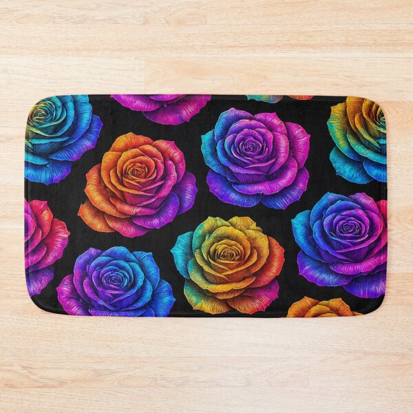 Item preview, Vibrant Rainbow Roses Pattern designed and sold by Zenvo.
