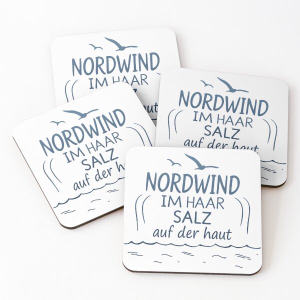 Item preview, North wind in your hair - Maritime saying sea and seagulls designed and sold by Textgewitter.