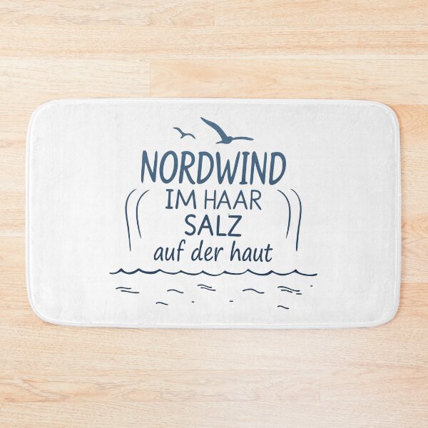 Item preview, North wind in your hair - Maritime saying sea and seagulls designed and sold by Textgewitter.